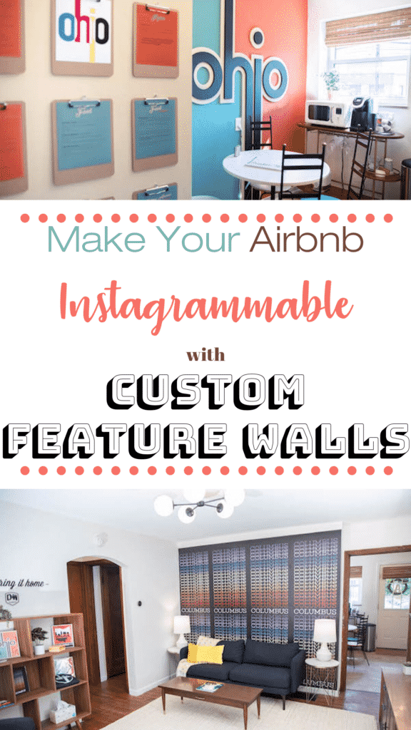 A Columbus Ohio hometown pride Airbnb that has a feature wall in each room!