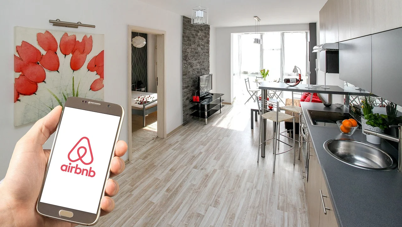 airbnb app in the apartment