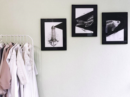 picture frames with clothes