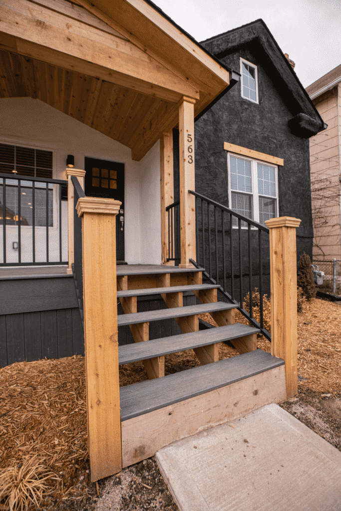 Steps going up to a house.